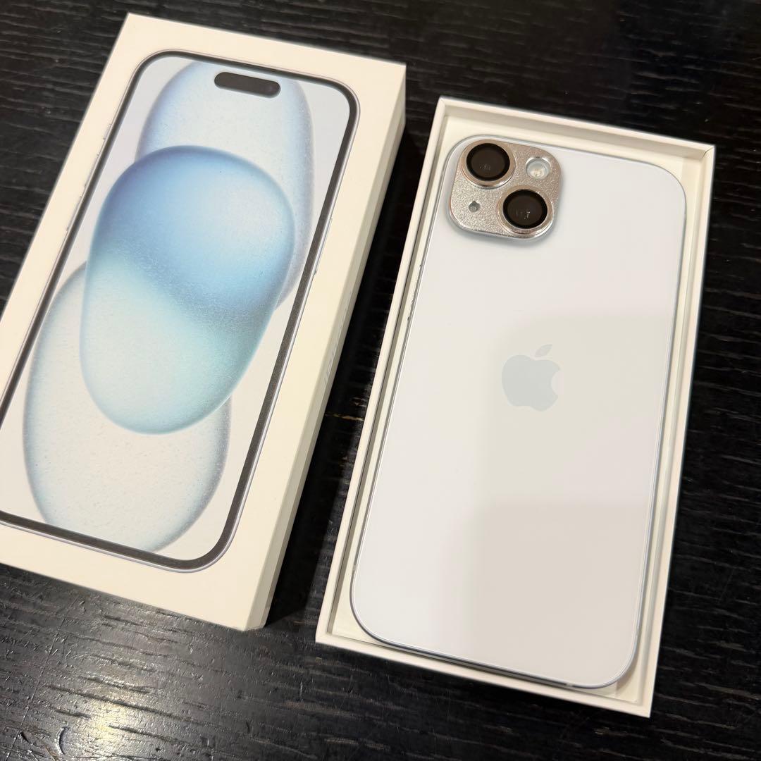 iPhone 15 128GB ブルー　美品 初期化済