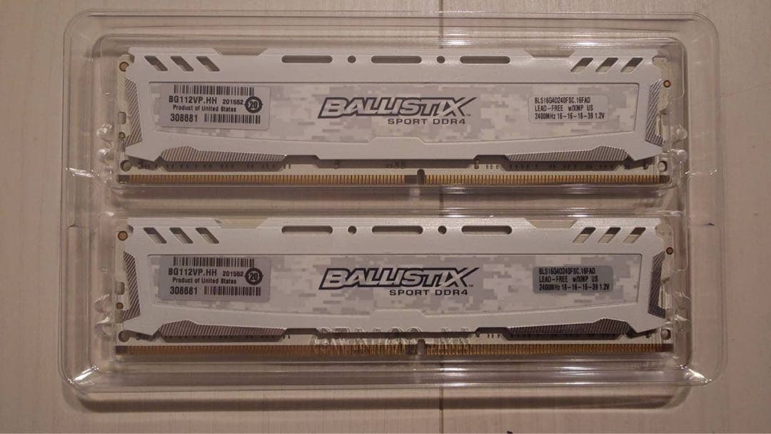 メモリー Crucial Ballistix DDR4 2400 32GB(16x2)