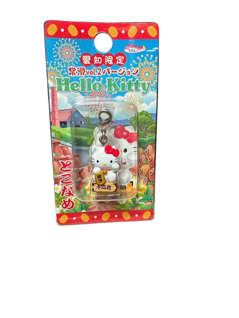 ご当地キティ 愛知限定 常滑招き猫ハローキティ ファスナーマスコット