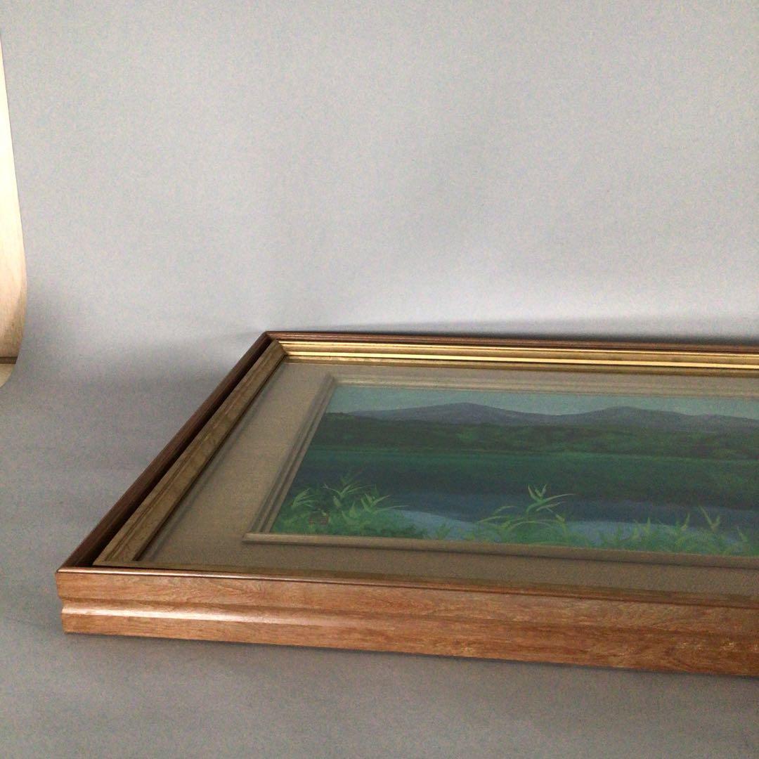 No2982額装 渡辺幸雄「磐梯」10号 共シール 真筆保証書 風景画 送料