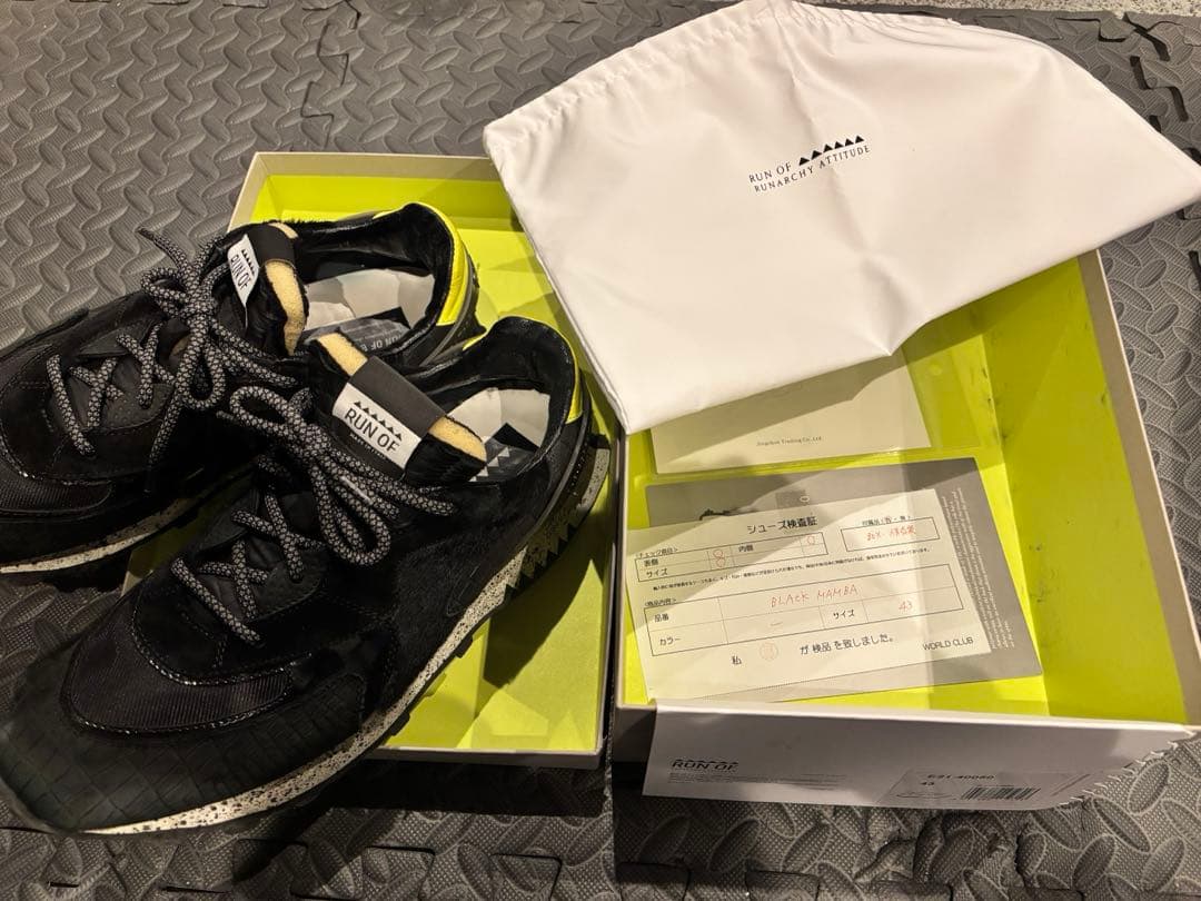 K*様 RUN OF BLACK MAMBA サイズ43 イタリアハイブランドス - メルカリ
