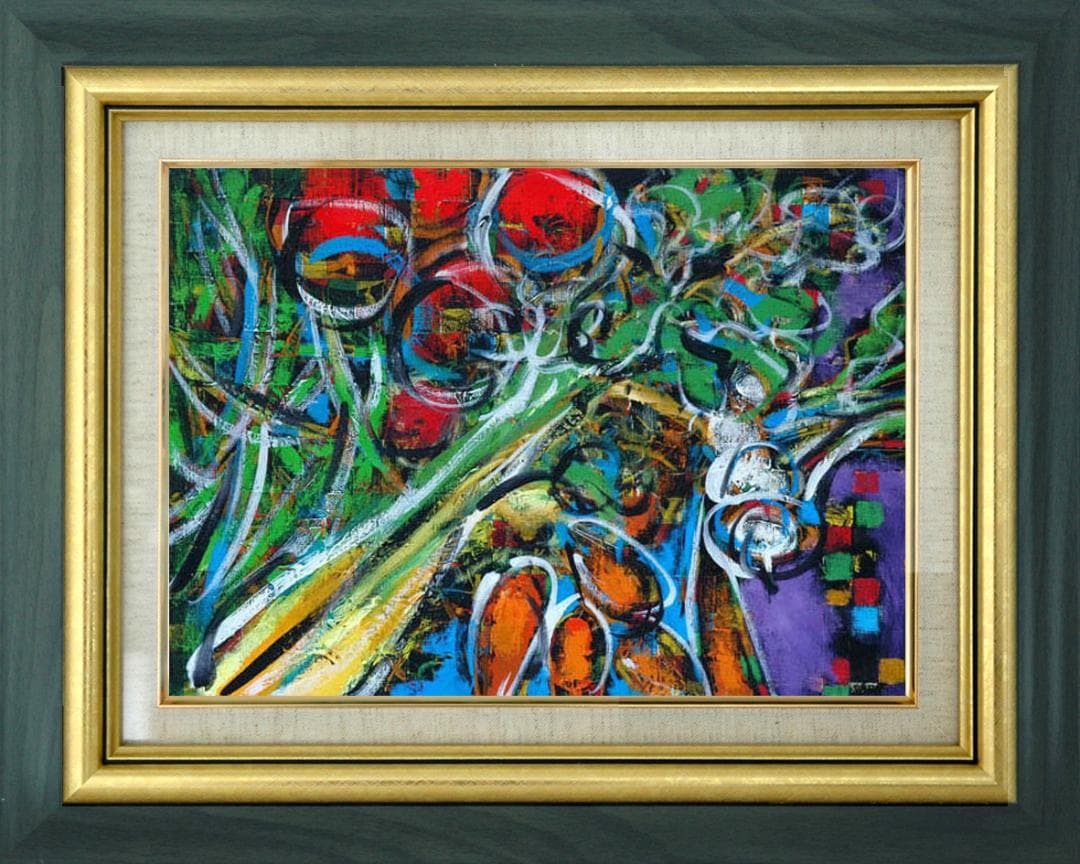 油絵 菅家令子 絵 絵画 インテリア uF6-061004 野菜と果物 - メルカリ