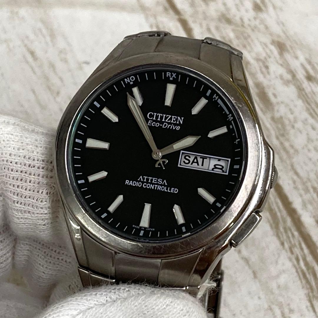 rw-2186) CITIZEN ATTESA 腕時計 電波ソーラー アナログ - 時計