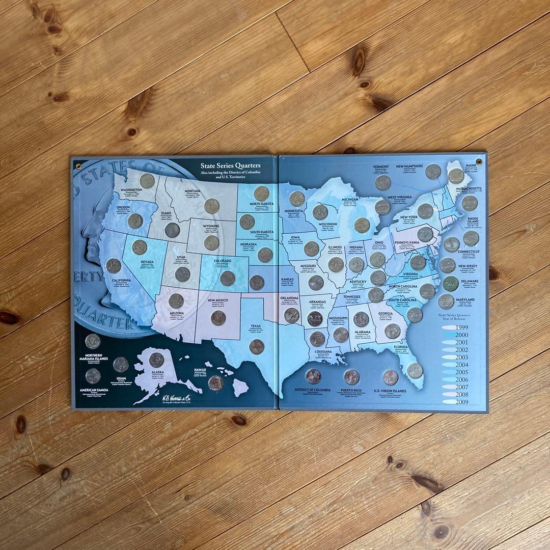 州シリーズクォーターコレクションマップ 1999-2009 Amazon.com: State Series Quarters Collector Map 1999-2009
