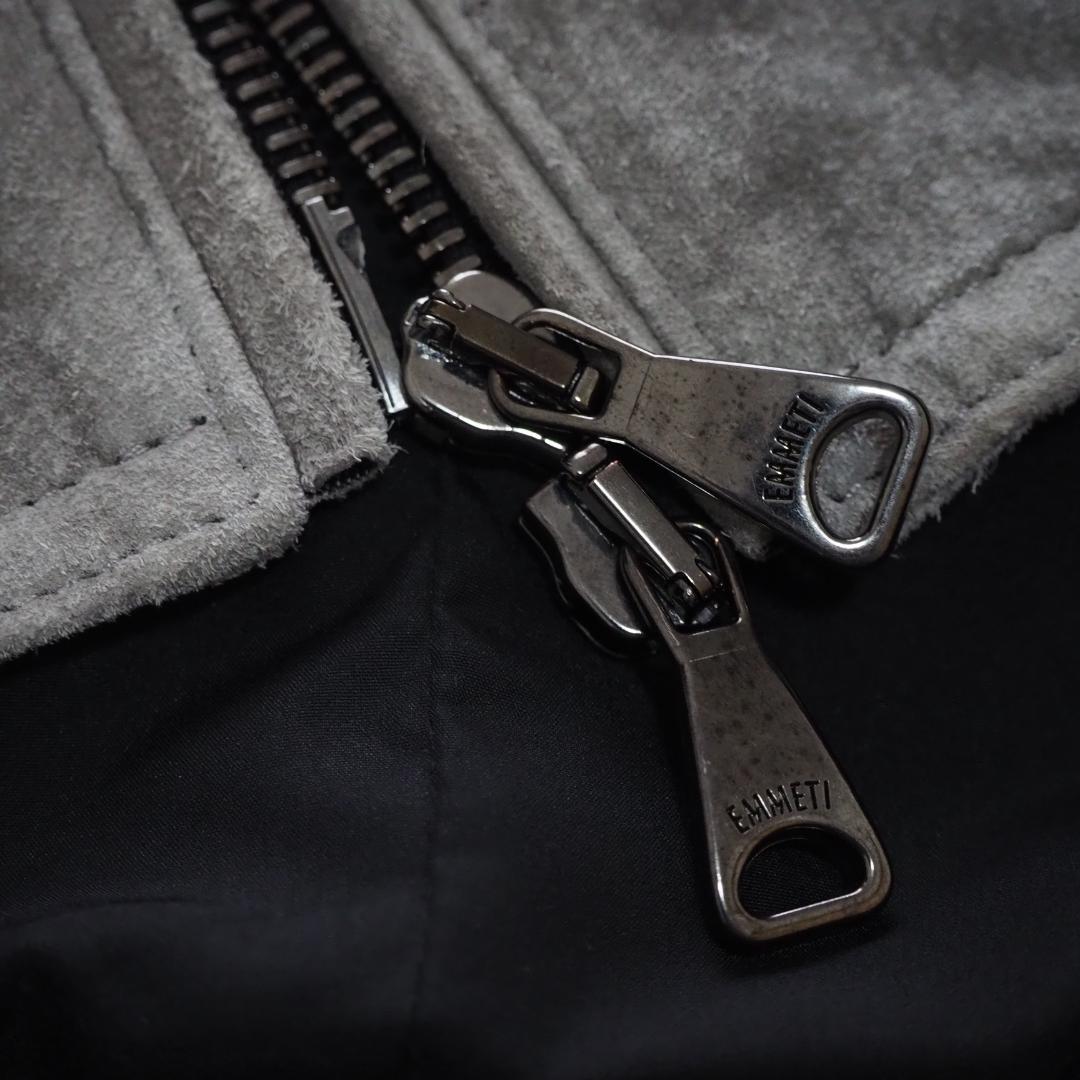 最高級】 EMMETI スエードライダースジャケット 灰