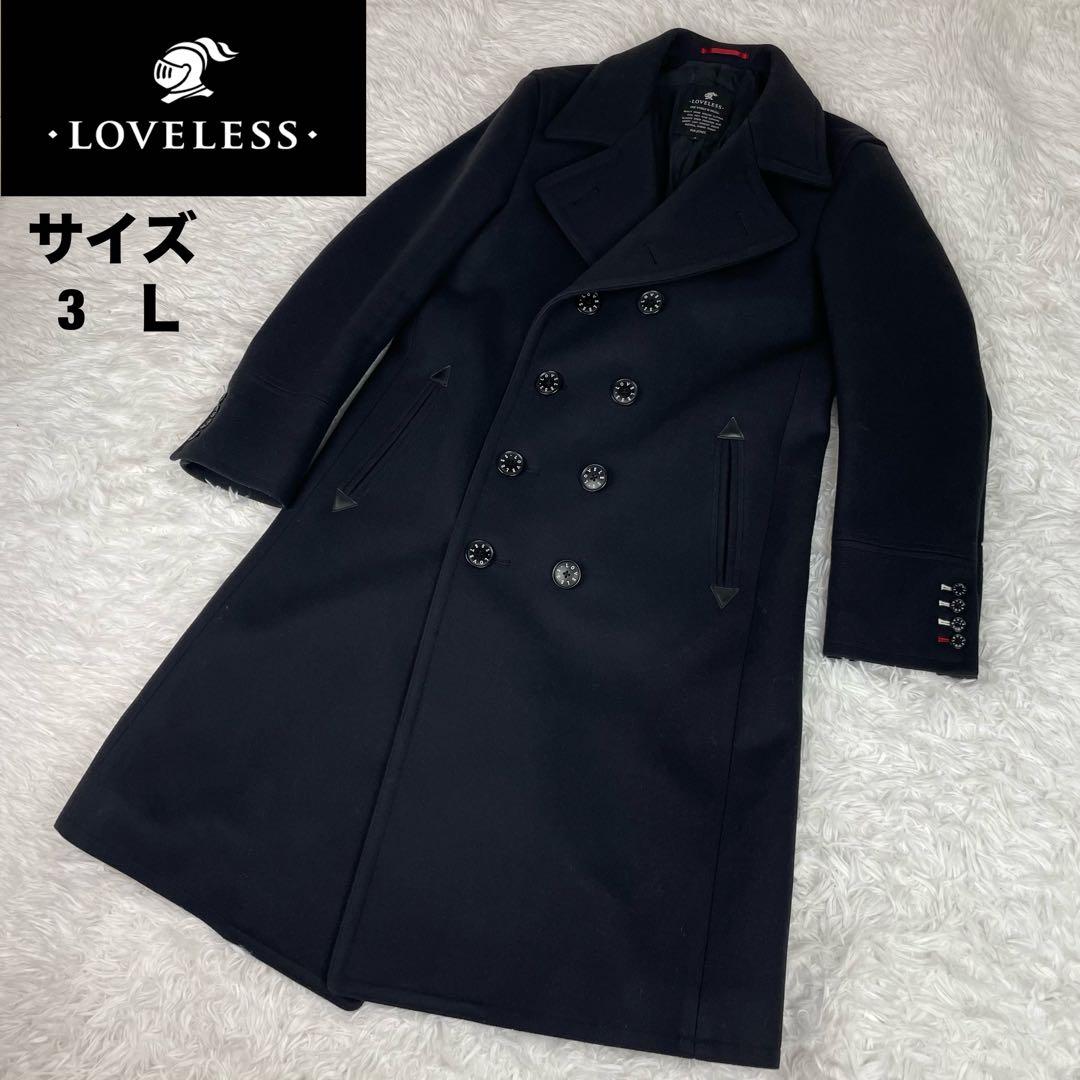 超極美品✨ラブレス✨ダブルチェスターコートロング丈✨L✨ナポレオン✨ロゴ柄✨総柄 メルトンナポレオンコート(コート)｜LOVELESS(ラブレス)のファッション