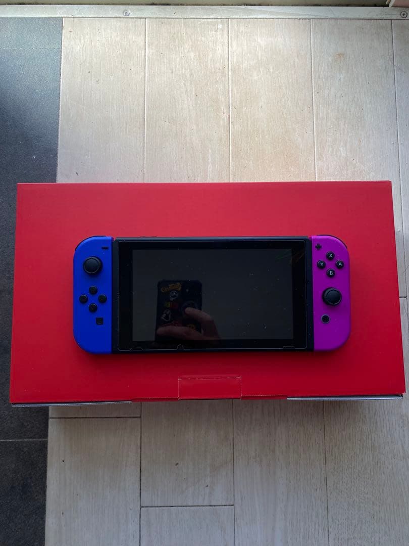 Nintendo Switch 青と紫のJoy-Con 純正ケース付き Nintendo Switch 青と紫のJoy-Con 純正ケース付き