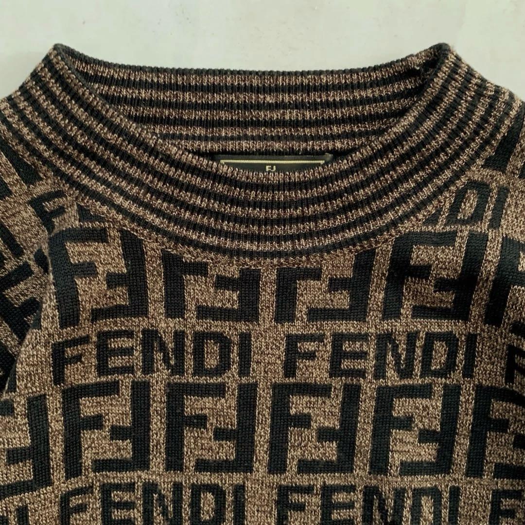 kan様 FENDI Mare 総柄 ズッカ モックネック ニット セーター - メルカリ