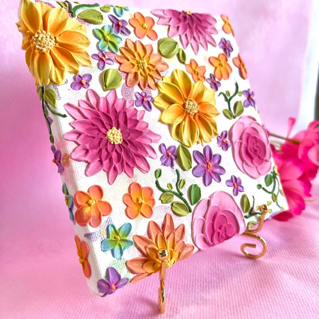 Francfranc フランフラン テクスチャーアート 花の絵 絵画 インテリア