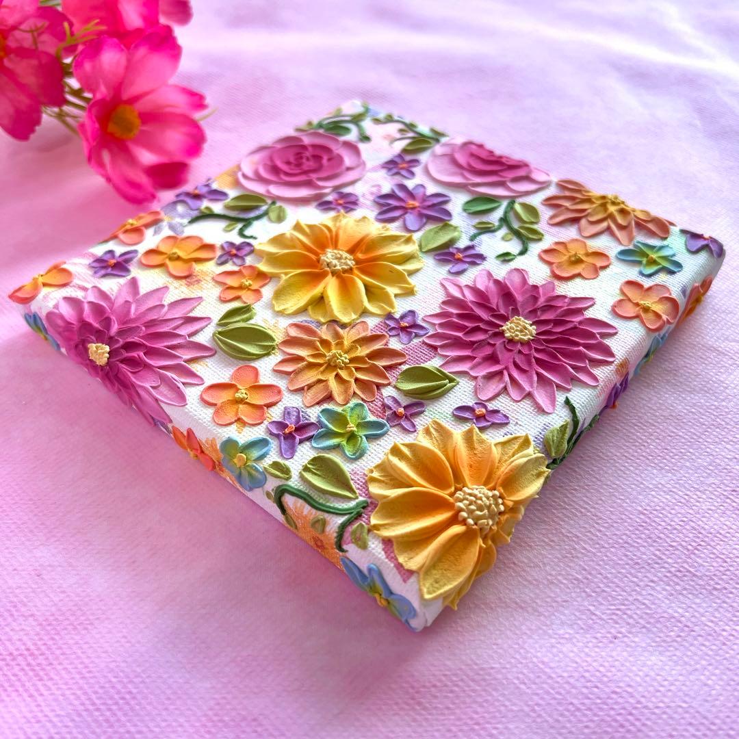 Francfranc フランフラン テクスチャーアート 花の絵 絵画 インテリア