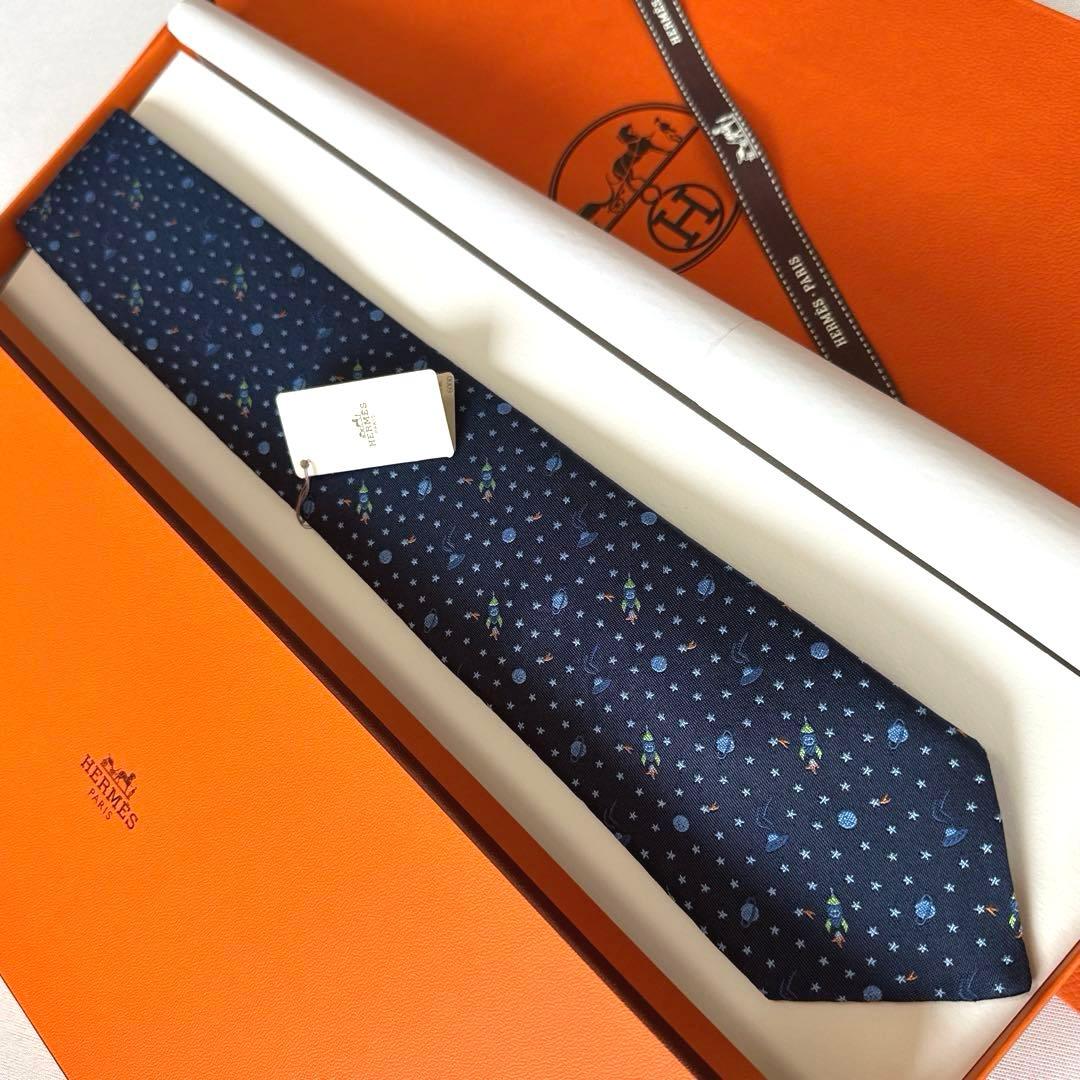 エルメス ネクタイ《ヴェール・ランフィニ》 新品 未使用