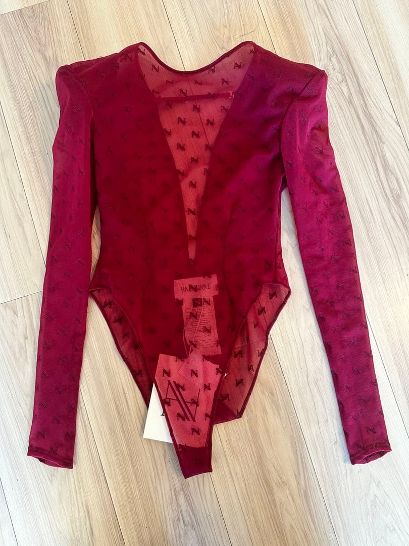 最終価格HAENGNAEヘンネ新品KISHIMEN LOGO SHEER TOP