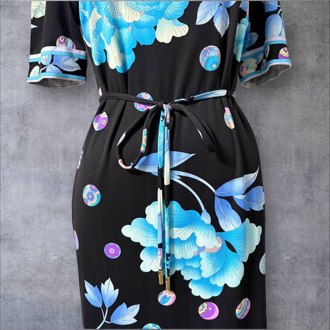 レオナール LEONARD ストレッチ ワンピース オーキッド ノマド - メルカリ