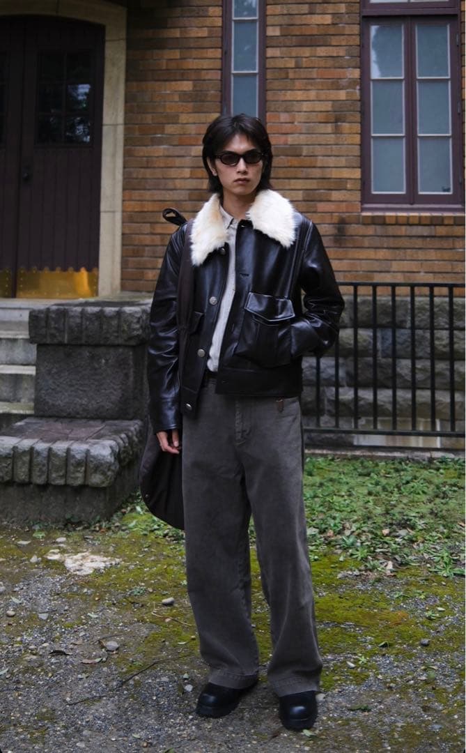 Nullus Detachable Collar Leather Jacket - メルカリ