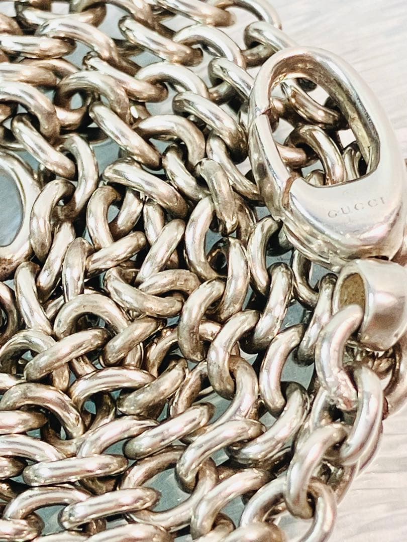 超美品】GUCCI オーバル チェーン ネックレス 男女兼用 SV925 - メルカリ