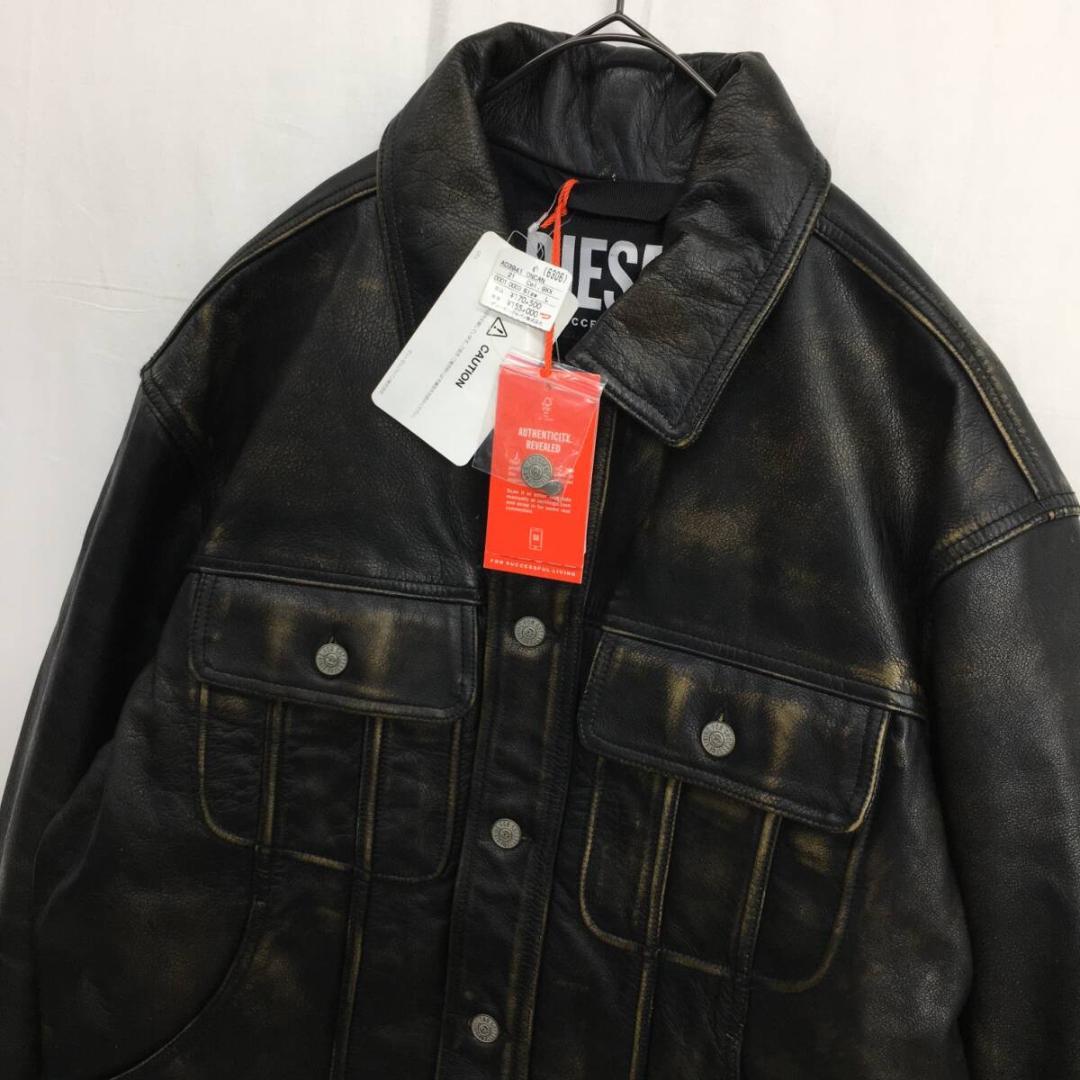 DIESEL L-RILEY GIACCA ヴィンテージ加工 レザージャケット - メルカリ