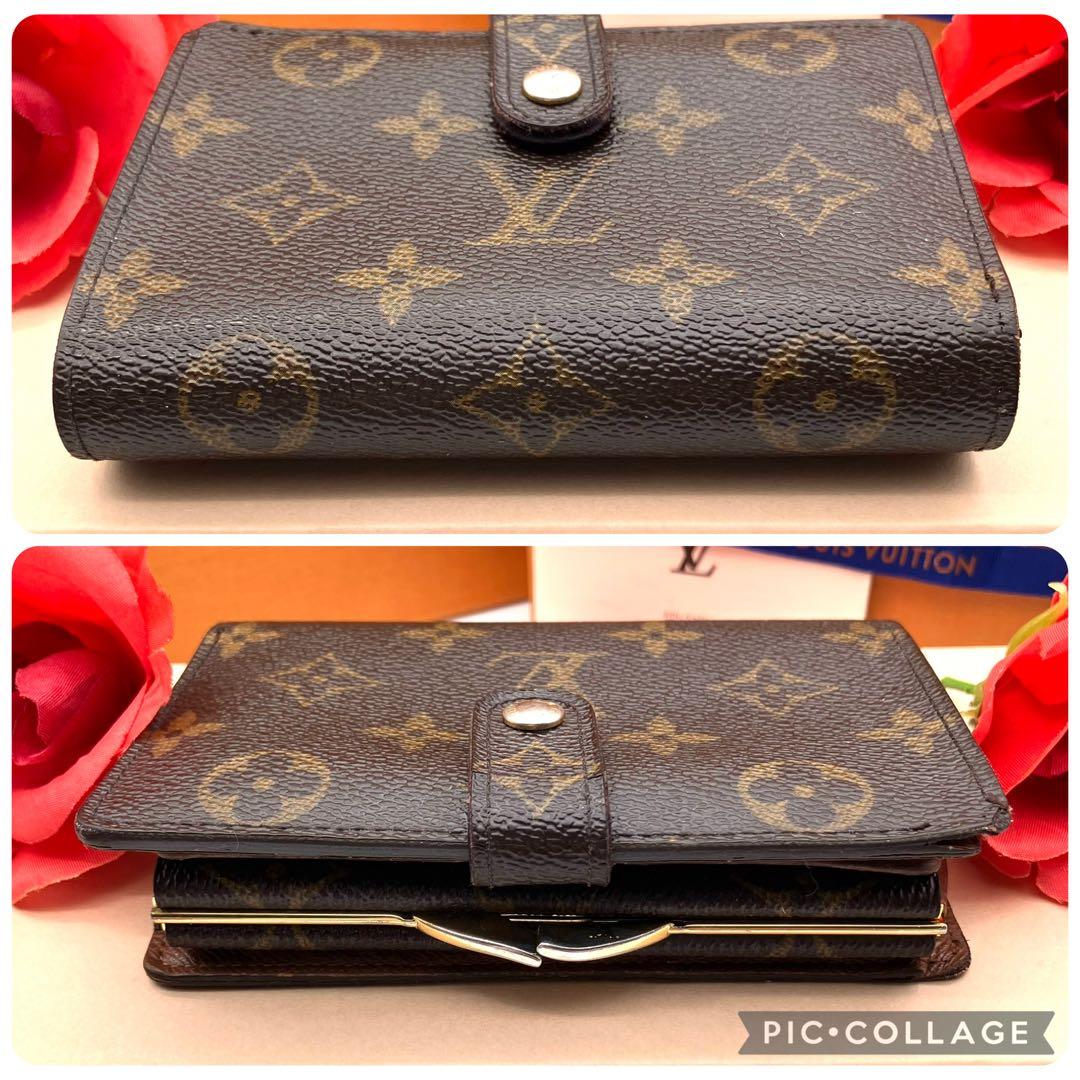極美品】 ルイヴィトン モノグラム ヴィエノワ がま口 折り財布 - メルカリ