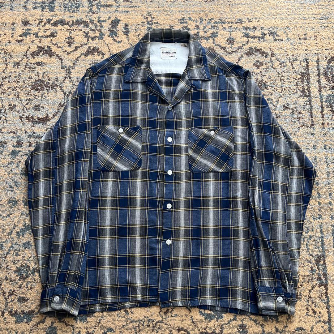 60s レーヨン シャツ オープンカラー ヴィンテージ　検 50s 40s 60s レーヨン シャツ オープンカラー ヴィンテージ 検 50s 40s - メルカリ