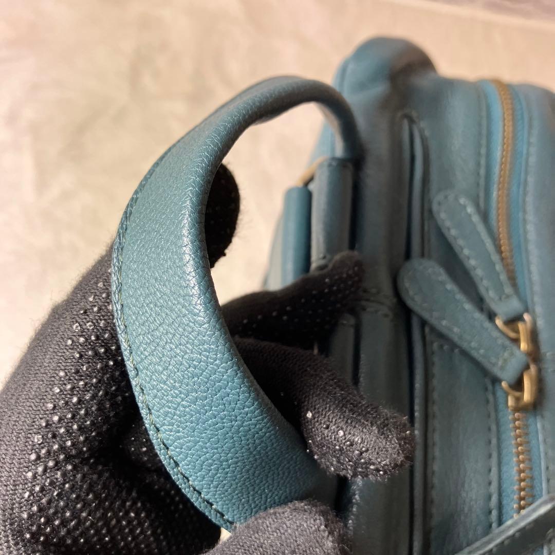 未使用級✨ダコタ ファレル シボ 山羊革 レザー A4可 ロゴ型押し