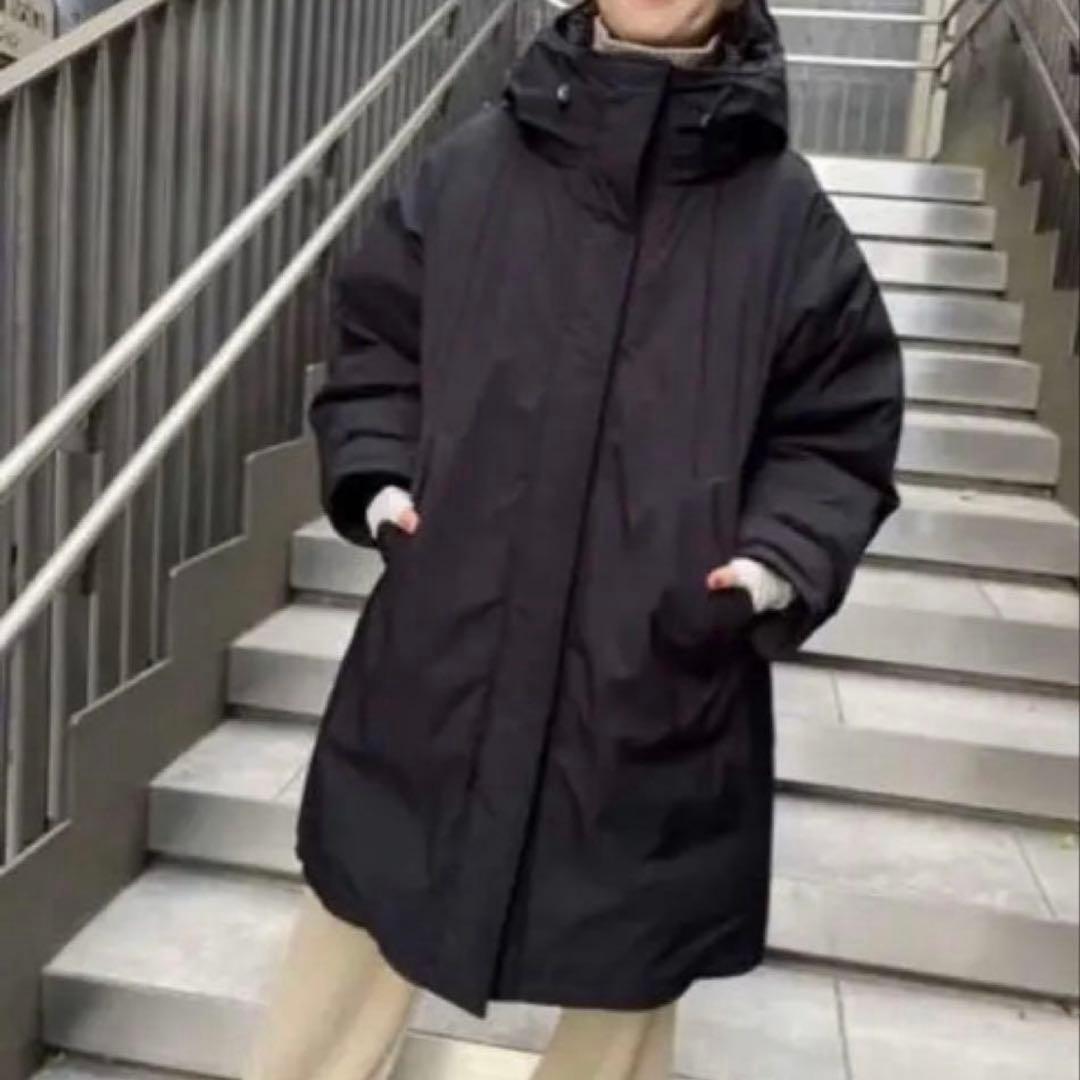 スピックアンドスパン　撥水フーデッドダウンコート　ブラック　36 追加》撥水フーデッドダウンコート（ダウンジャケット）｜Spick and