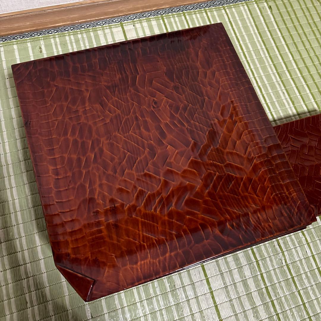 折式 讃岐彫刻 お盆 お膳 菓子盆 工芸品 骨董品 角折 角盆 皿 - メルカリ