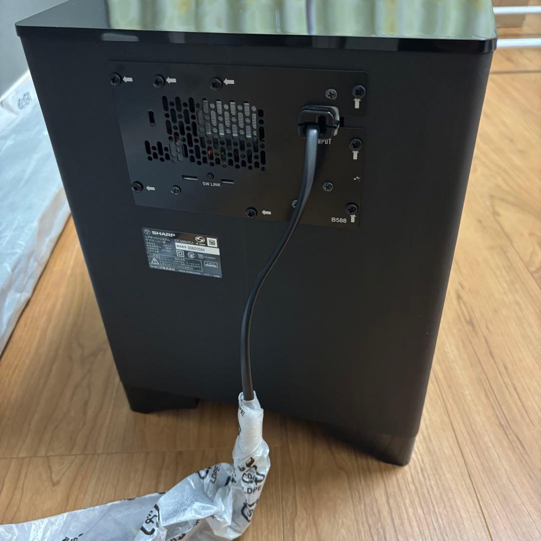保証付　SHARP AQUOSオーディオ 8A-C22CX1 サウンドバー BK