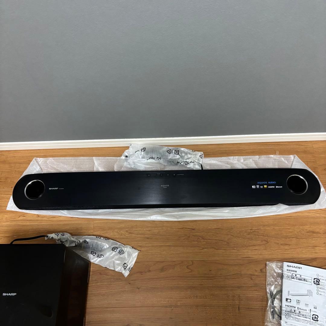 保証付　SHARP AQUOSオーディオ 8A-C22CX1 サウンドバー BK