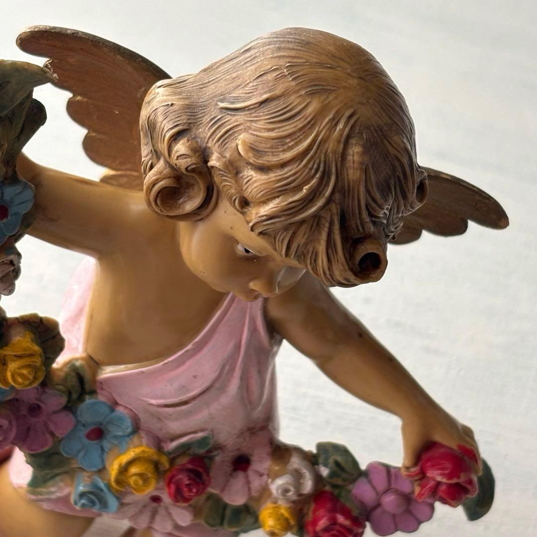 天使のオーナメント】花 ガーランド イタリア ヴィンテージ オブジェ