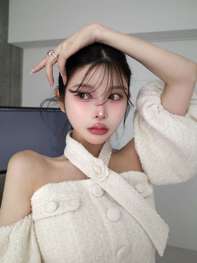 希少Darichホルターネックオフィシャルツイードトップス新品未使用未