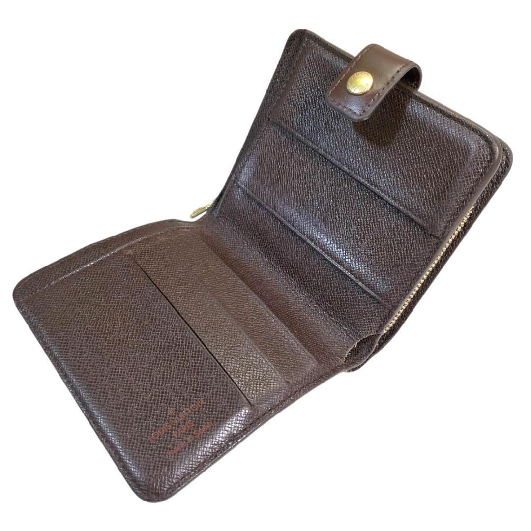 美品】ルイヴィトン ダミエ コンパクトジップ 二つ折り財布 正規品