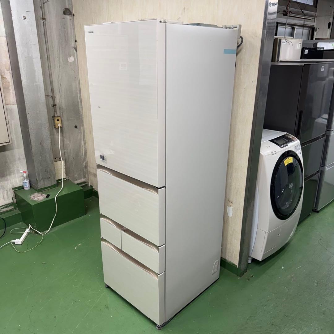 655 ガラストップ 鏡面 ホワイト 5ドア 大型冷蔵庫 400L〜500L - メルカリ