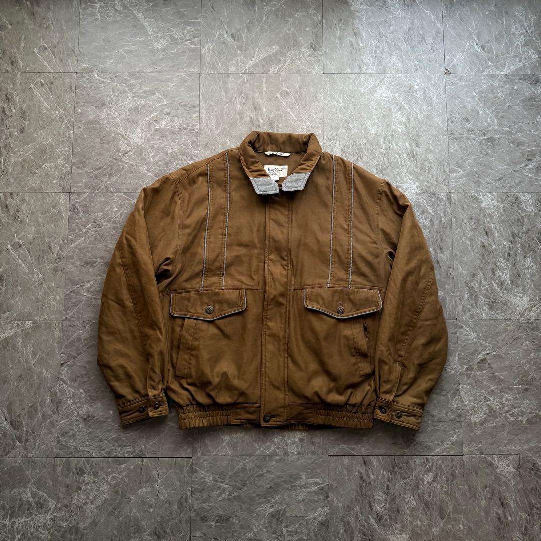 troy bros 短丈 スエードレザー スウィングトップ ハリントン 中綿入り