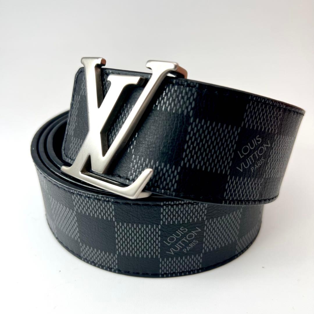近年モデル✨　ルイヴィトン ダミエ　アンフィニ　 ベルト　LVロゴ　ブラック ベルト・ダミエプリント 40MM ダミエ・アンフィニ｜ルイ・ヴィトン