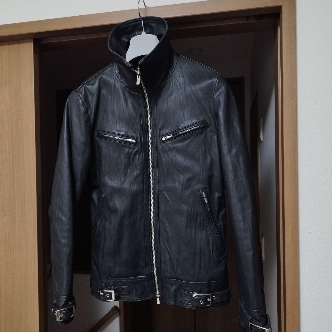 希少ホースレザー 本格派 レザージャケット ブラック M 馬革