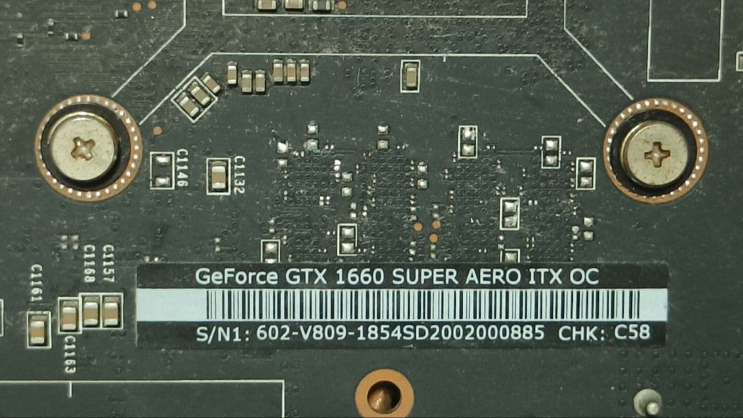 ジャンク MSI GTX 1660 SUPER AERO 6G動作確認済み