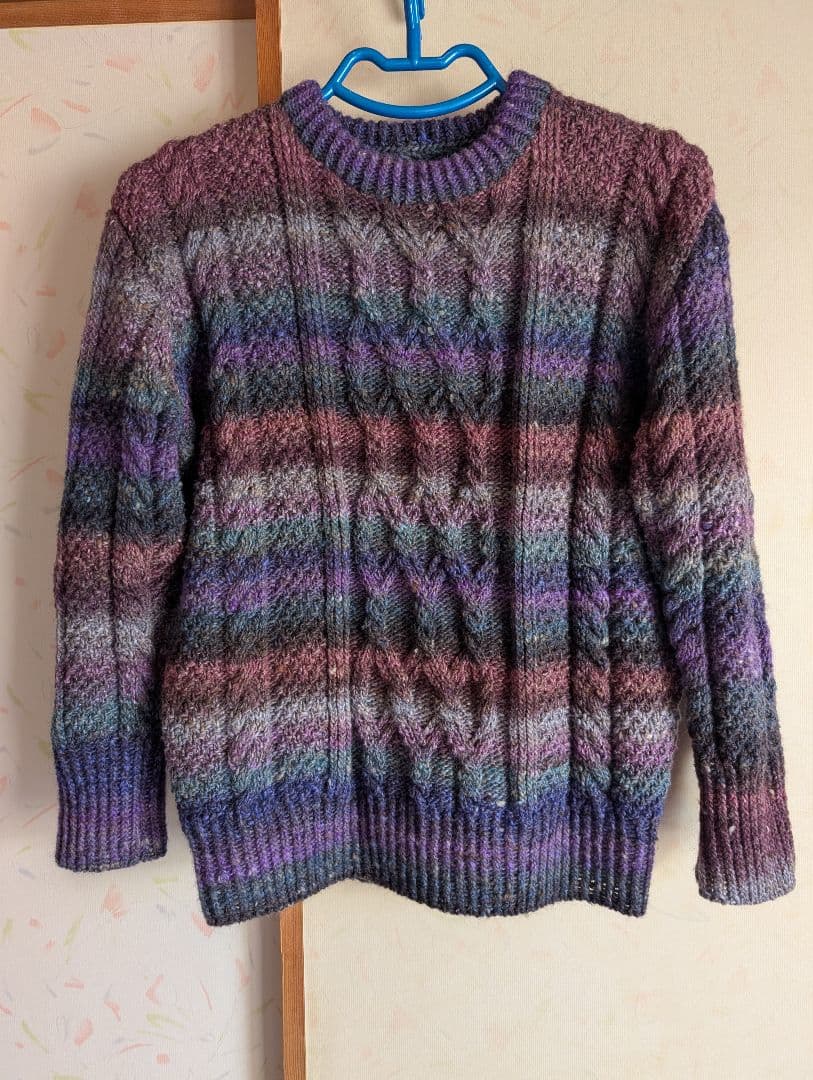 手編みのクルーネックセーター　　　　　　 野呂英作 黄昏col.7使用 楽天市場】○編み針セット○毛糸 野呂英作の黄昏で編む山形模様の