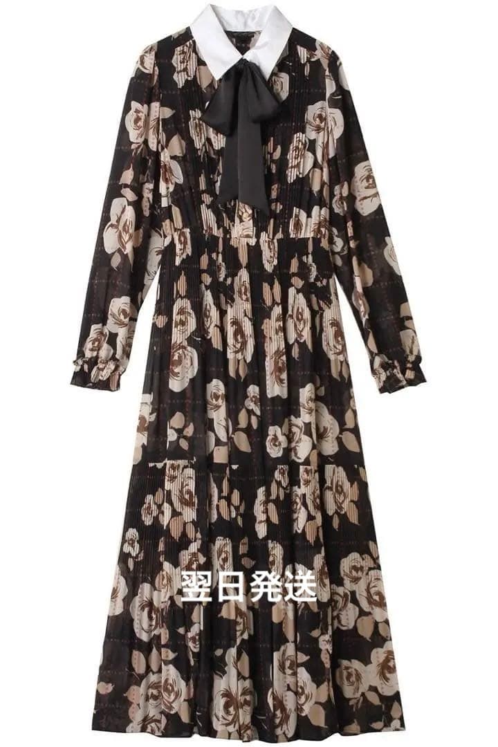 polyester chiffon ボウタイワンピース 内田有紀さん着用 001_size10.jpg