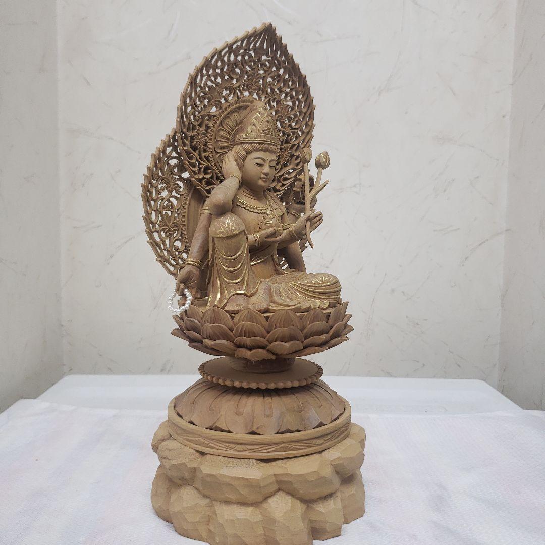 Bフライデー蔵出し特価仏像香木 特上彫り如意輪観音菩薩像3寸眼入り