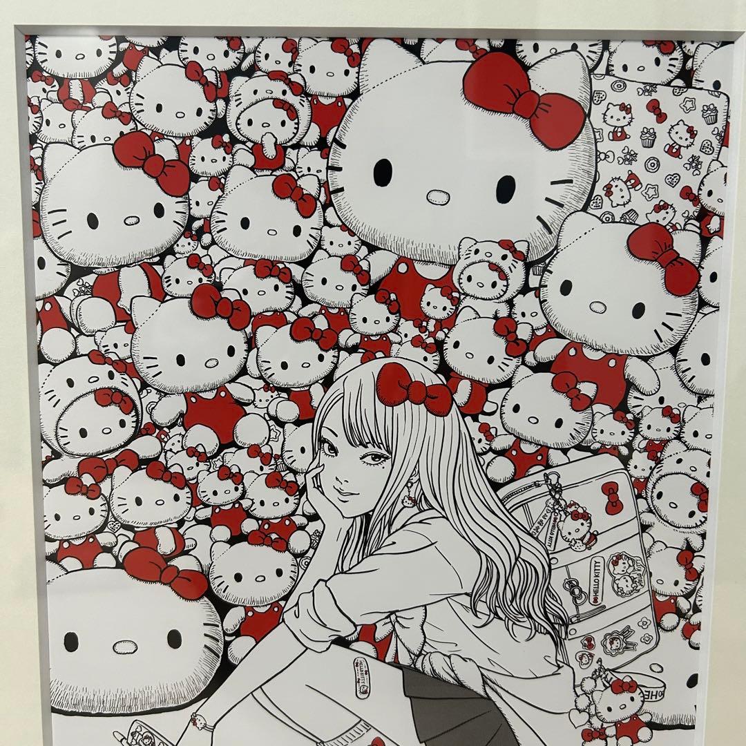 伊藤潤二×サンリオキャラクターズ 複製原画 ギャル富江×ハローキティ