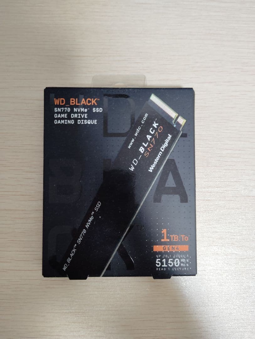 内蔵型SSD WD BLACK SN770 NVMe SSD 1TB WD_BLACK SN770 NVMe™ SSD | Sandisk