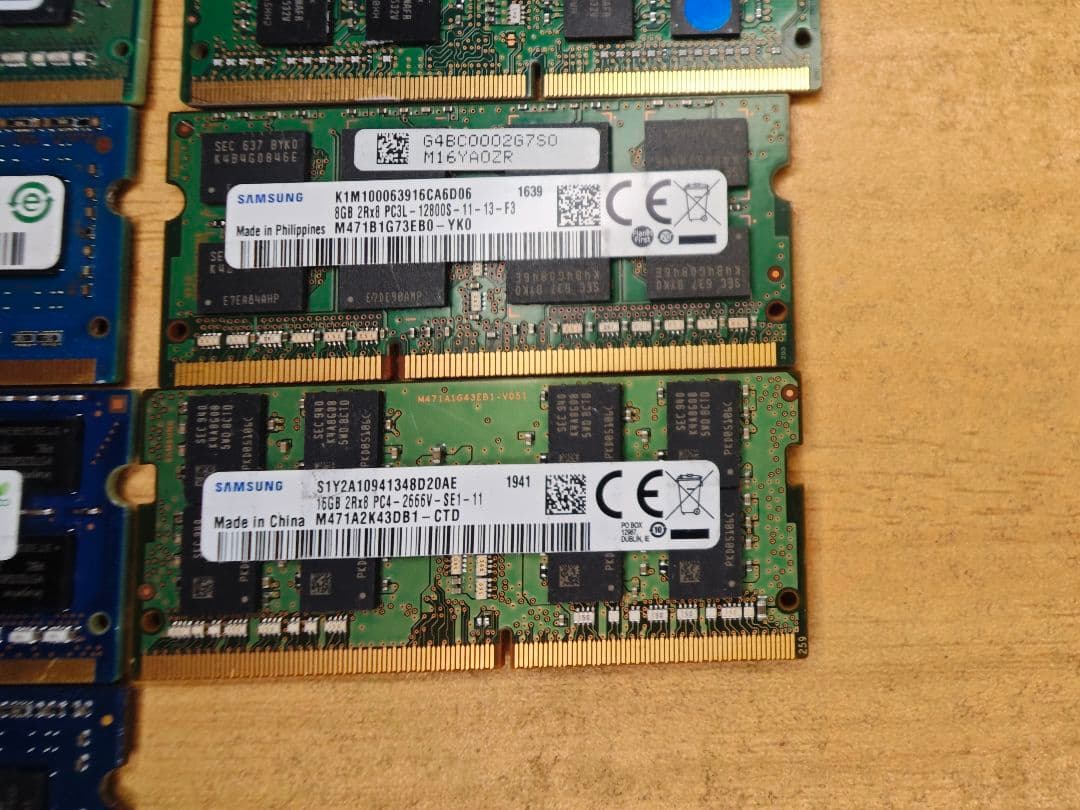 m*o様 メモリー 4GB 6枚 8GB 4枚 16GB 1枚