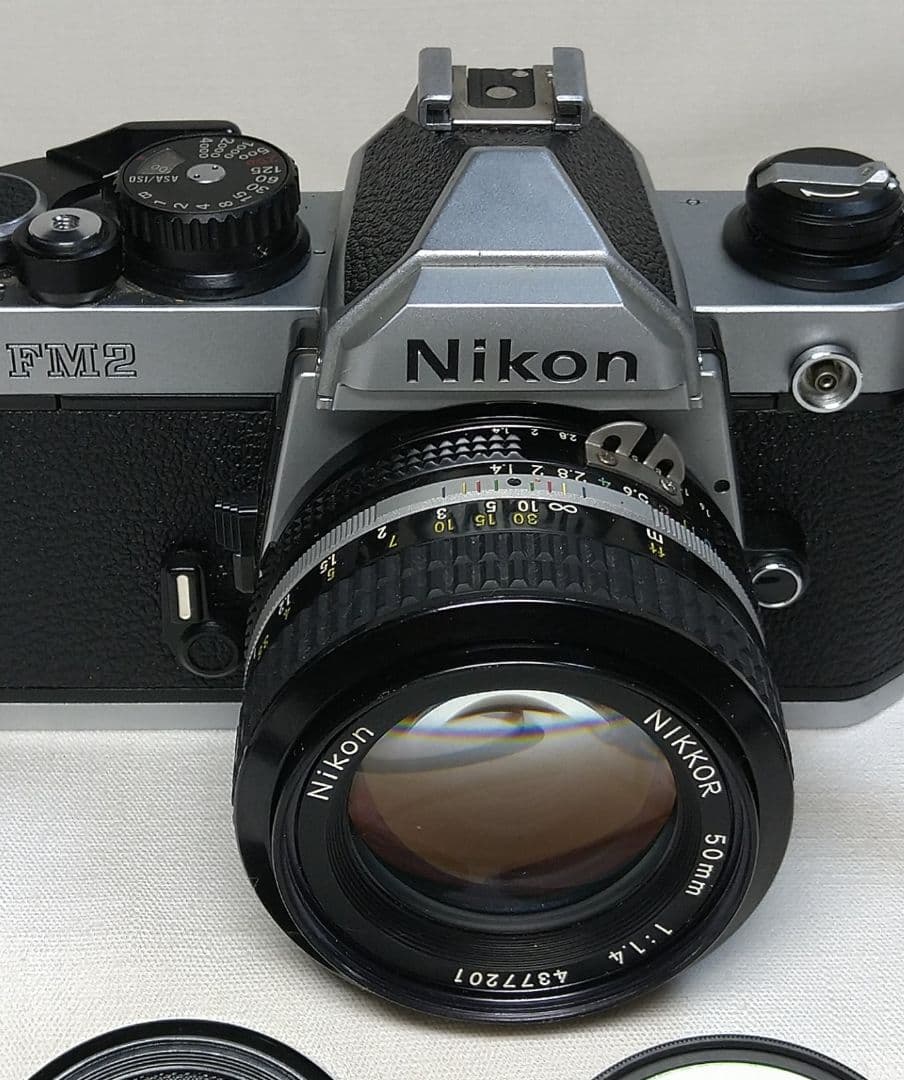 完動品！Nikon FM2 一眼レフ NIKKOR 50㎜ 1:1.4 綺麗です