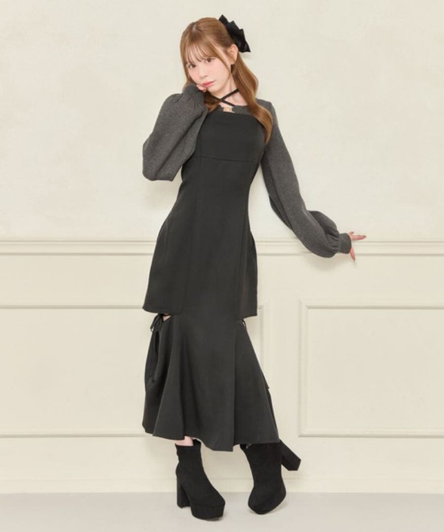 apres jour デザインキャミワンピース ショートニットボレロ - メルカリ