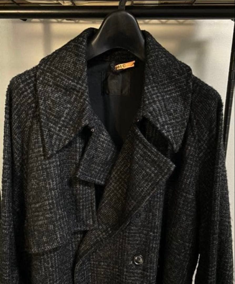 bukhtウール ツイード トレンチコート チェスターコート - メルカリ