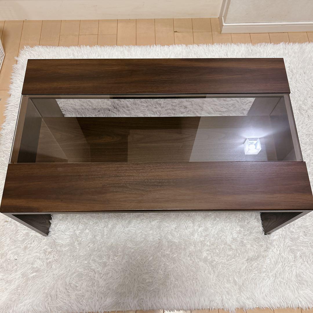 日本製 センターテーブル ローテーブル ガラストップ ユーアイ