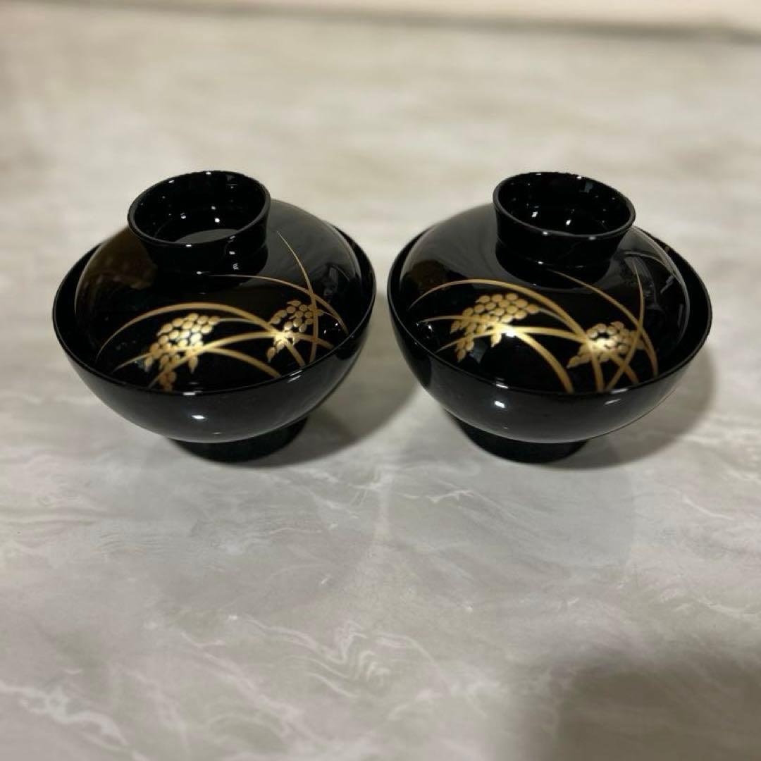 象彦 漆塗り 金蒔絵 蓋付椀 ふたつき おわん 正月 祝い事 慶事 - メルカリ