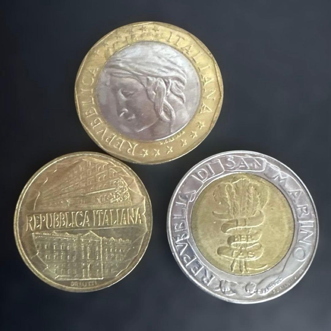 イタリア記念硬貨“リラ” まとめ買い　 L.1000. L.500 L.200