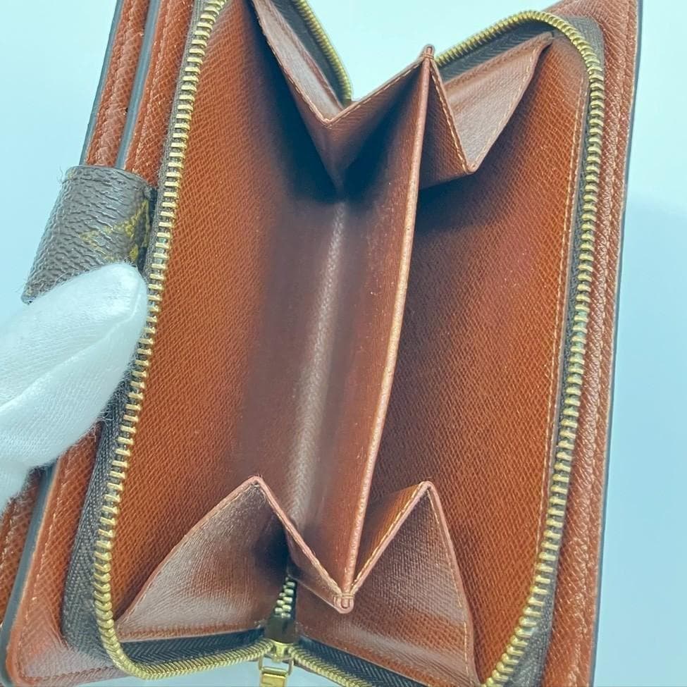 ルイヴィトン モノグラム ポルト パピエ ジップ 二つ折り財布 茶色