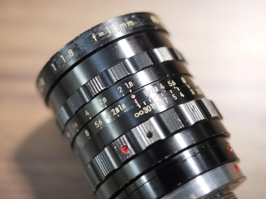 Cマウントシネレンズ　Cine-NIKKOR 単焦点レンズ 1:1.8/13mm