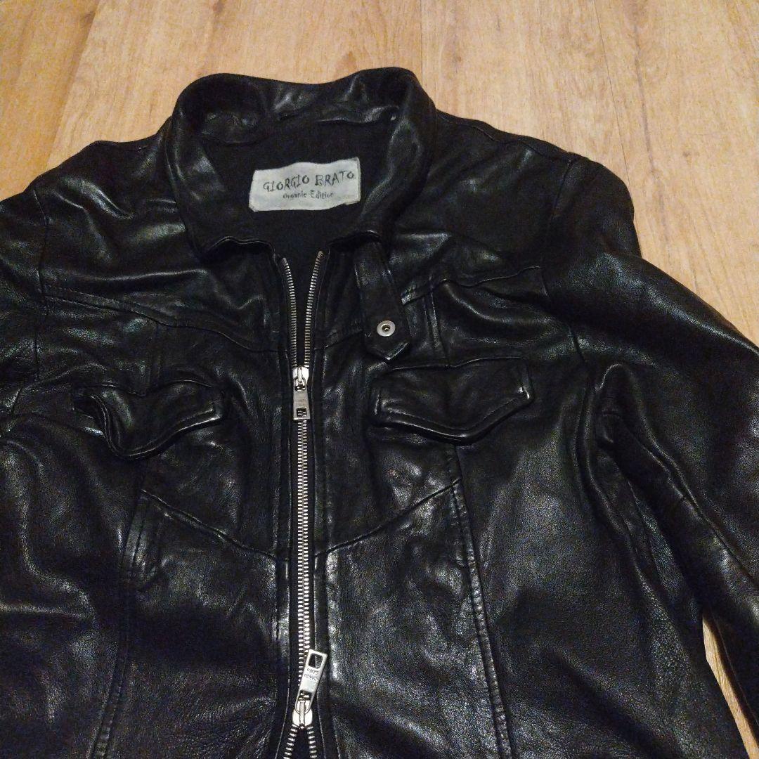 ピーター様専用 giorgio brat ラムスキン ダブルジップレザージャケ